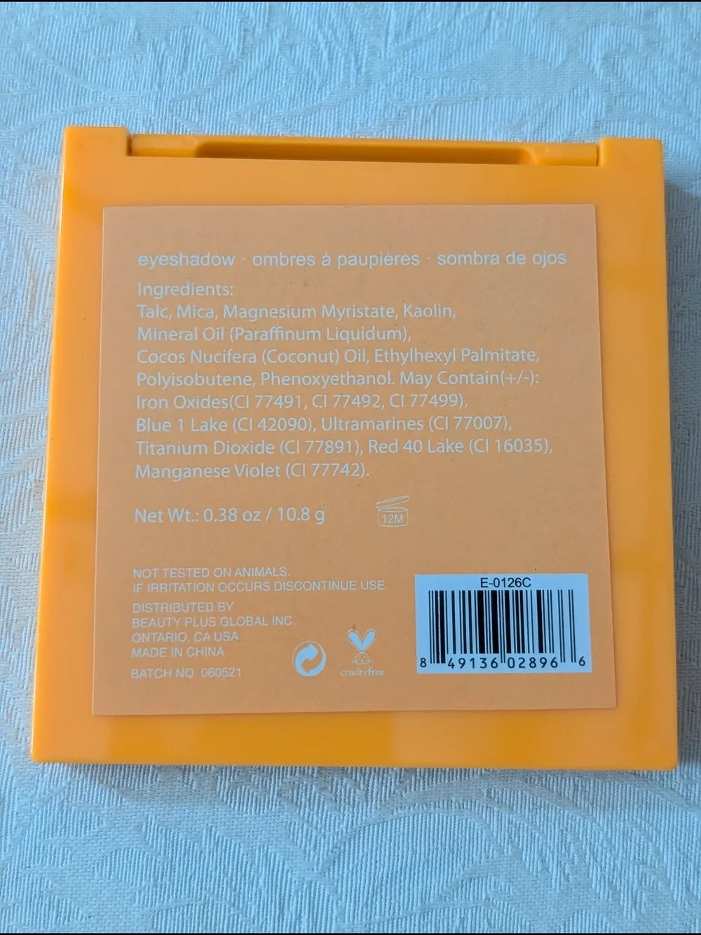 CITY COLOR Paradise Love #OrangeVibes Pressed Powder Palette Cruelty-Free 0.38oz